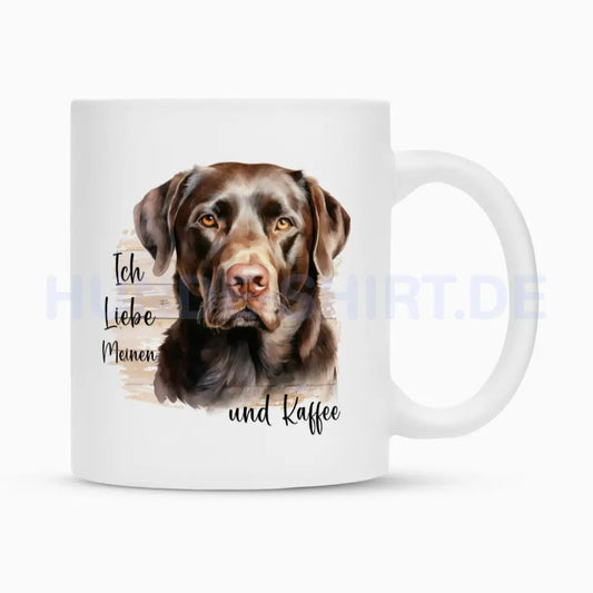 Tasse "Labrador braun - Ich liebe..." Weiß – hunde-shirt.de