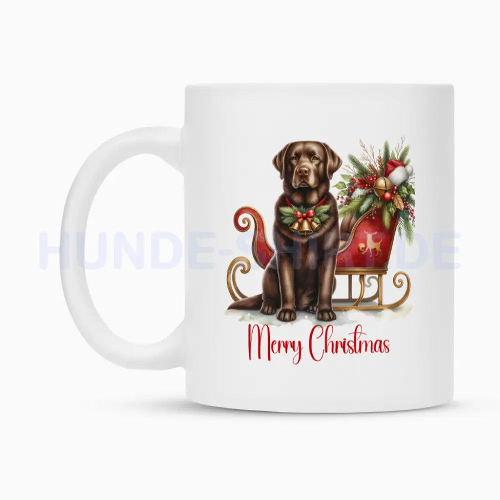 Tasse "Labrador ( braun ) - Merry Christmas" – hunde-shirt.de