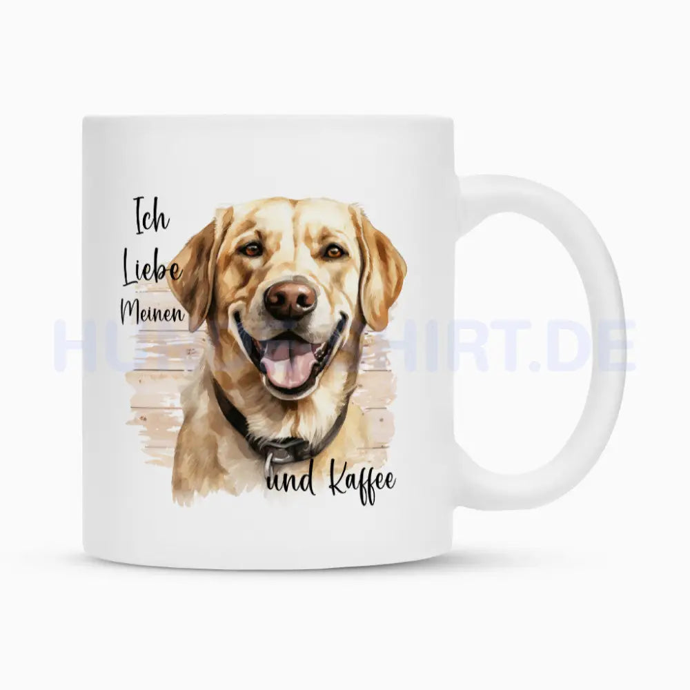 Tasse "Labrador ( hell ) - Ich liebe..." Weiß – hunde-shirt.de