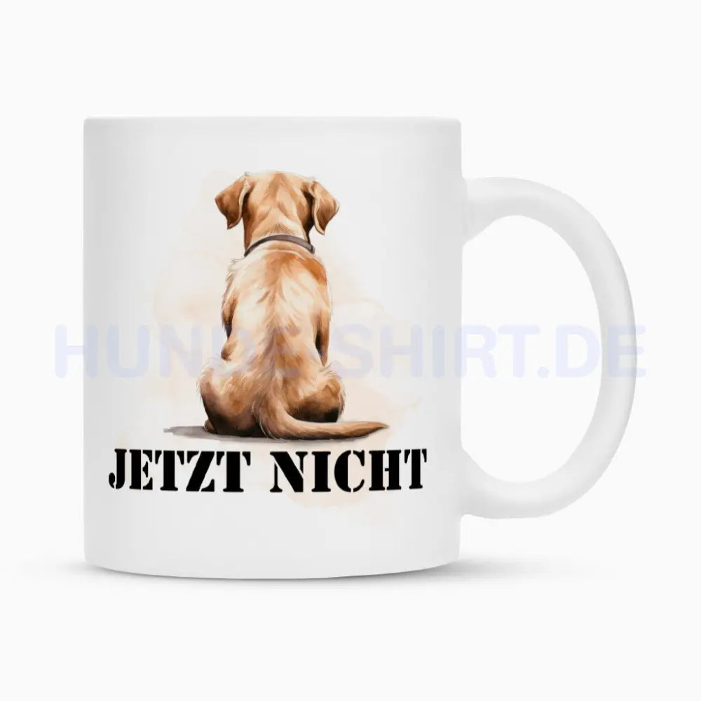 Tasse "Labrador ( hell ) - JETZT NICHT" Weiß – hunde-shirt.de