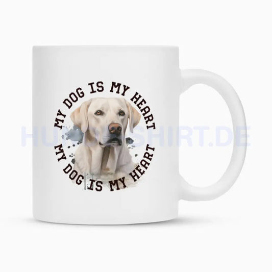 Tasse "Labrador Retriever HEART" Weiß – hunde-shirt.de