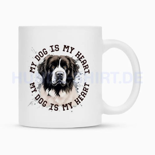 Tasse "Landseer HEART" Weiß – hunde-shirt.de