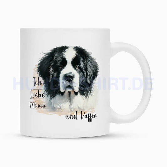 Tasse "Landseer - Ich liebe..." Weiß – hunde-shirt.de