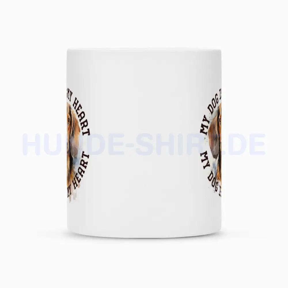 Tasse "Langhaar Dackel HEART" – hunde-shirt.de