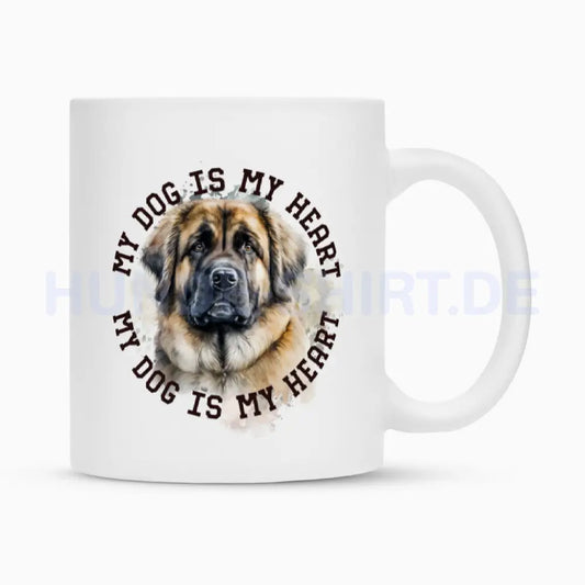 Tasse "Leonberger HEART 2" Weiß – hunde-shirt.de