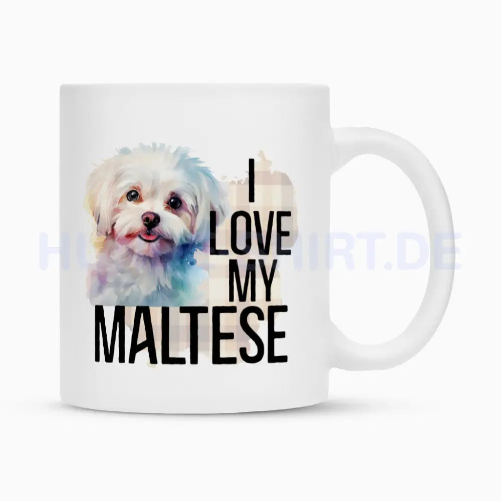 Tasse "Malteser - I love..." Weiß – hunde-shirt.de