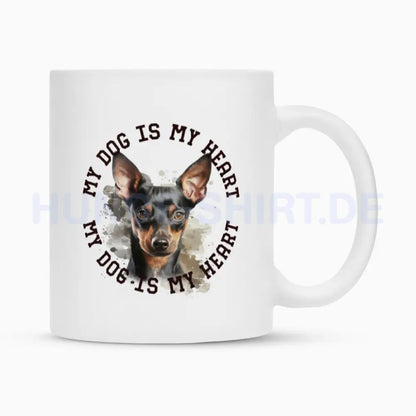 Tasse "Manchester Terrier HEART" Weiß – hunde-shirt.de