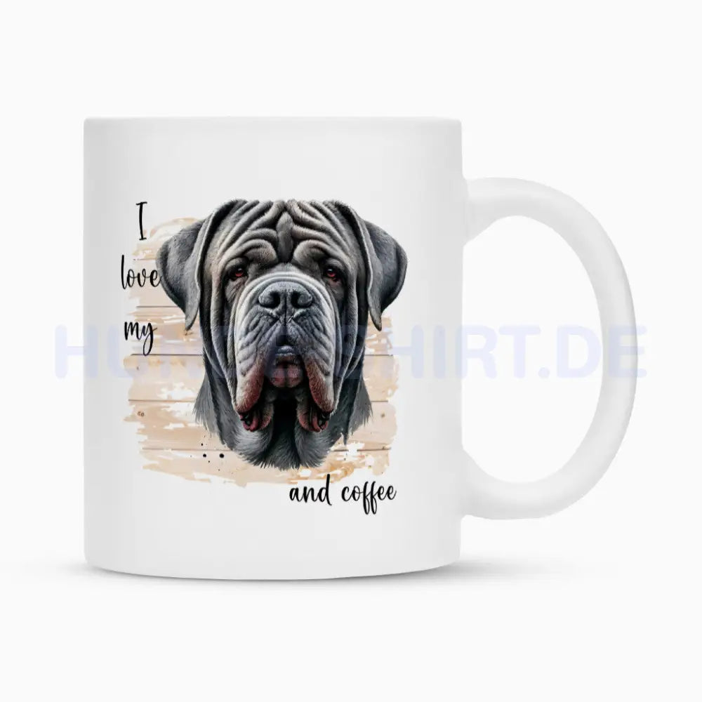 Tasse "Mastino - I love..." Weiß – hunde-shirt.de