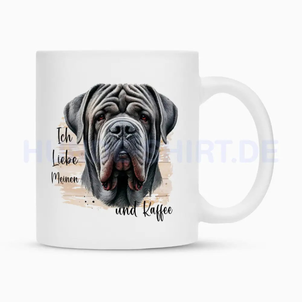 Tasse "Mastino - Ich liebe..." Weiß – hunde-shirt.de