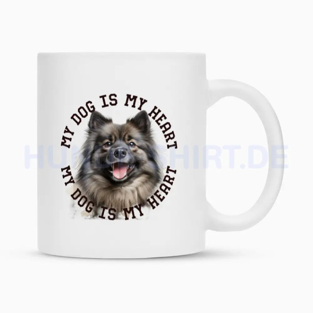 Tasse "Mittelspitz HEART" Weiß – hunde-shirt.de