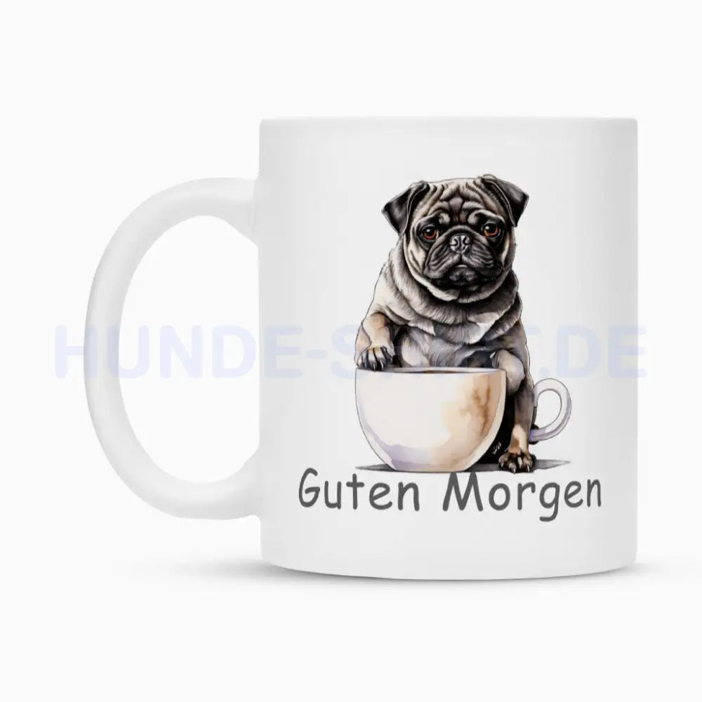 Tasse "Mops - Guten Morgen" – hunde-shirt.de