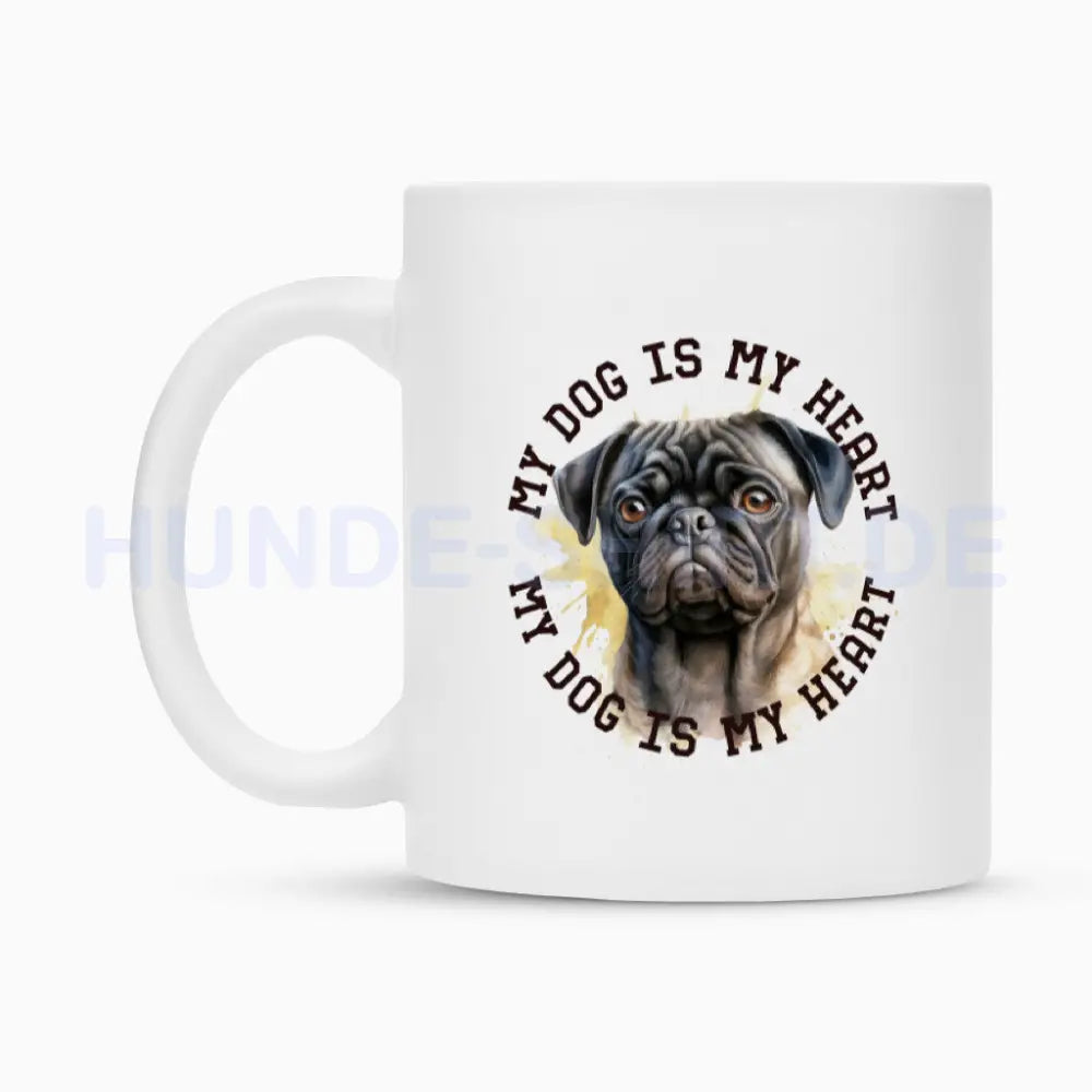 Tasse "Mops HEART 2" – hunde-shirt.de