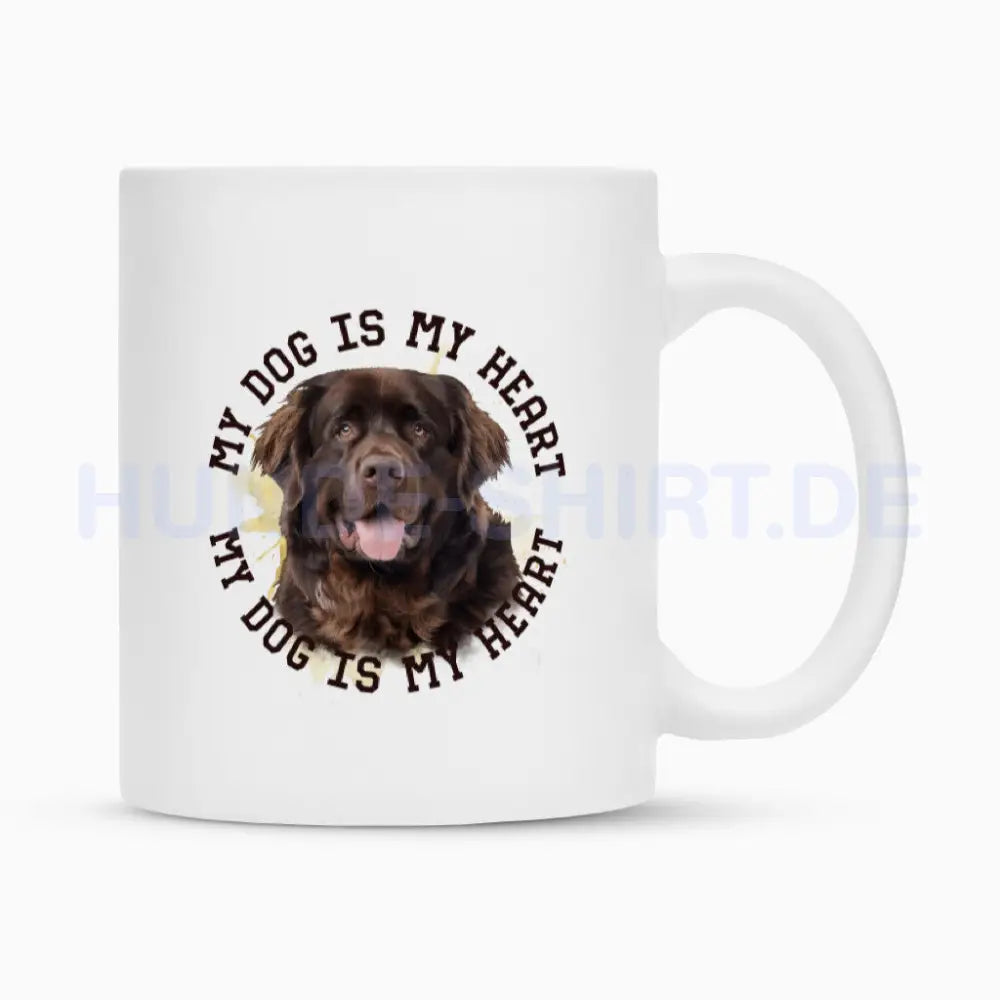 Tasse "Neufundländer HEART 2" Weiß – hunde-shirt.de