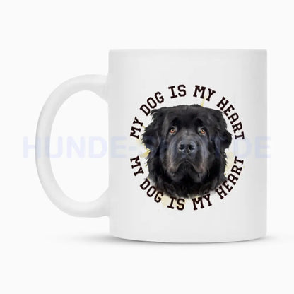 Tasse "Neufundländer schwarz HEART" – hunde-shirt.de