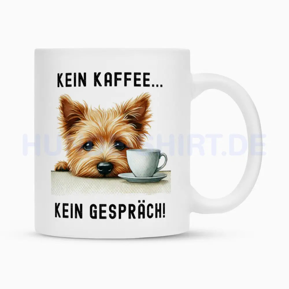 Tasse "Norwich Terrier - Kein Kaffee..." Weiß – hunde-shirt.de