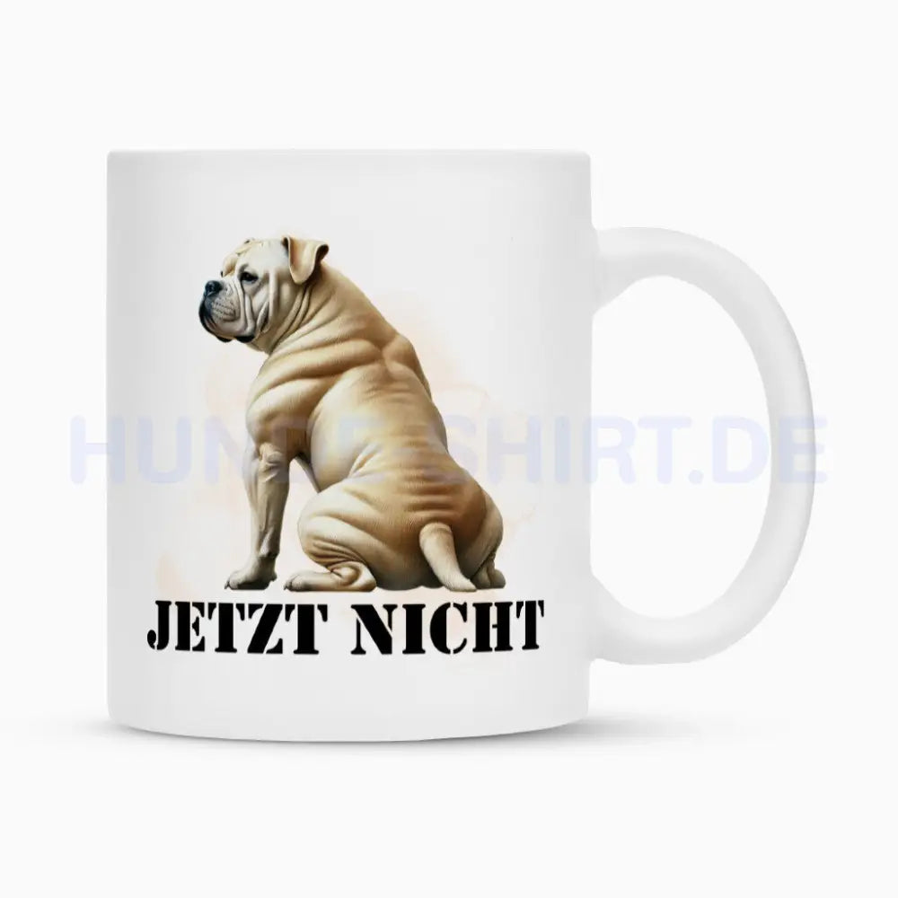 Tasse "OEB ( hell ) - JETZT NICHT" Weiß – hunde-shirt.de