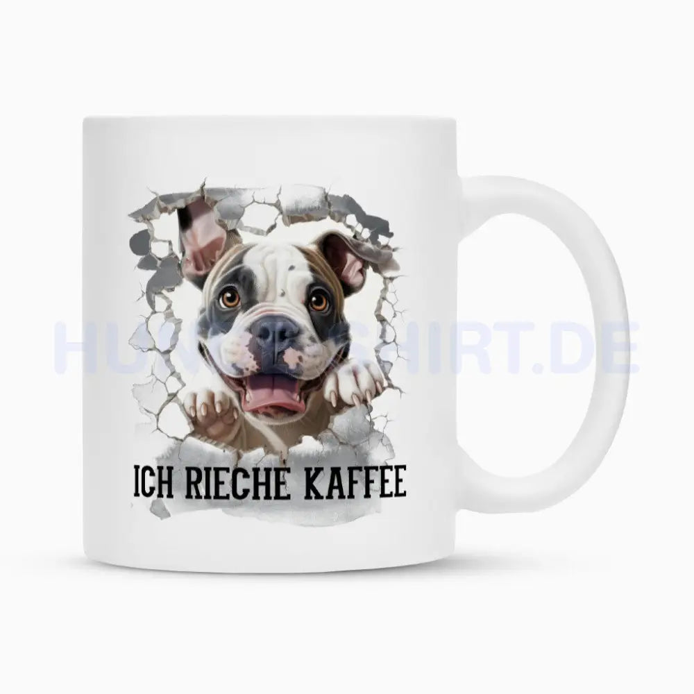 Tasse "OEB - Ich rieche Kaffee" Weiß – hunde-shirt.de