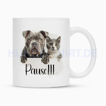 Tasse "OEB - Pause!!!" Weiß – hunde-shirt.de