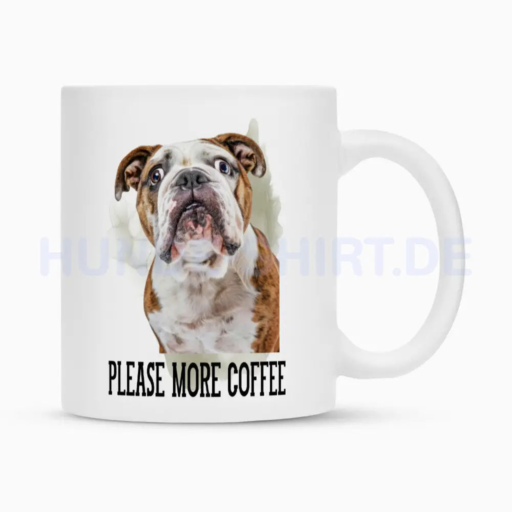 Tasse "OEB - Please more Coffee" Weiß – hunde-shirt.de