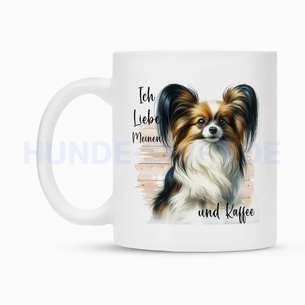 Tasse "Papillon - Ich liebe..." – hunde-shirt.de