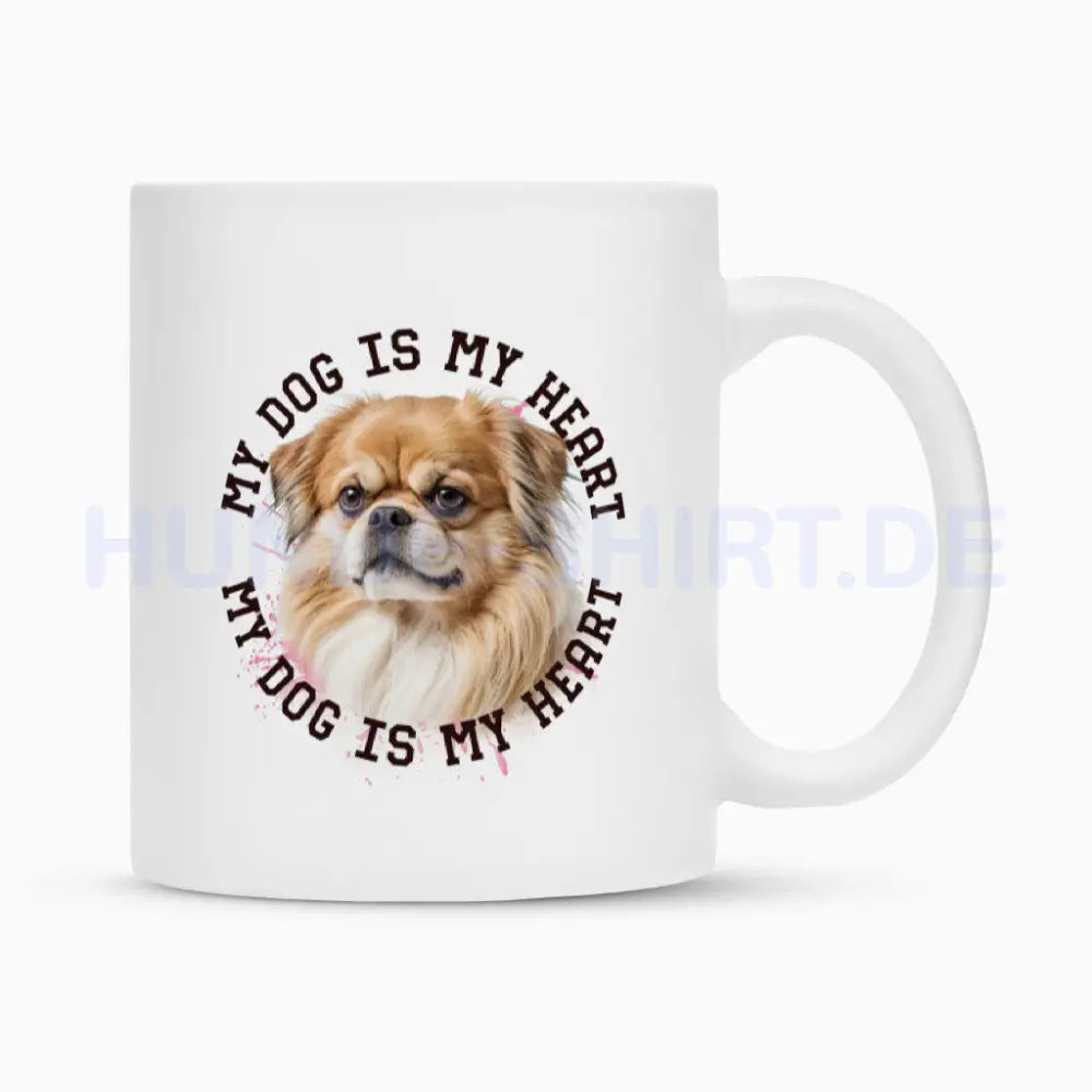 Tasse "Pekingese HEART" Weiß – hunde-shirt.de