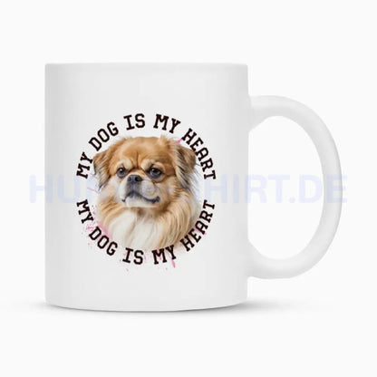 Tasse "Pekingese HEART" Weiß – hunde-shirt.de