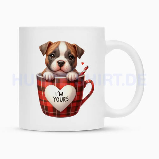 Tasse "Pit Bull - I'm yours" Weiß – hunde-shirt.de