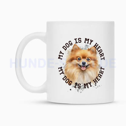 Tasse "Pomeranian braun HEART" – hunde-shirt.de