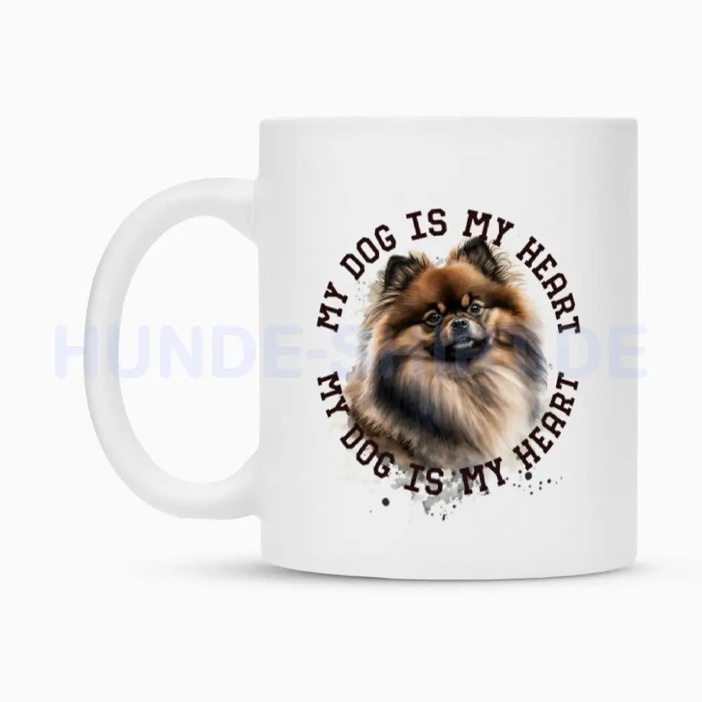 Tasse "Pomeranian gewolkt HEART" – hunde-shirt.de