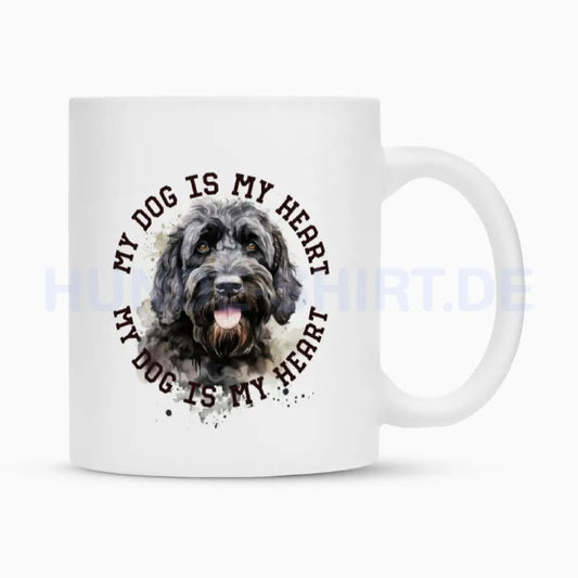 Tasse "Portugiesischer Wasserhund HEART" Weiß – hunde-shirt.de