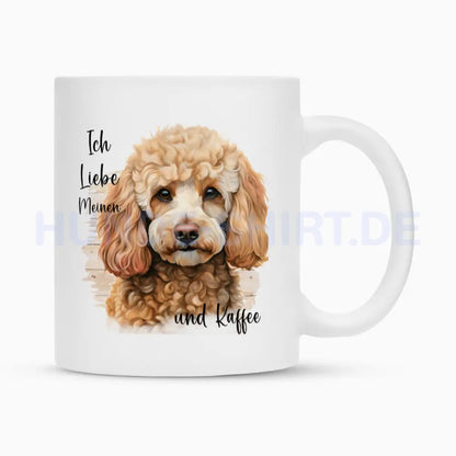 Tasse "Pudel ( hell ) - Ich liebe..." Weiß – hunde-shirt.de