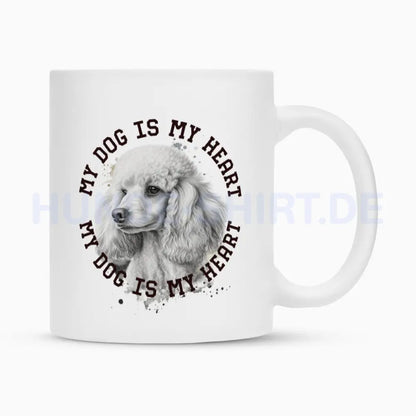 Tasse "Pudel weiß HEART" Weiß – hunde-shirt.de