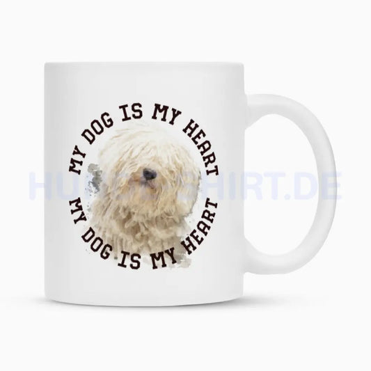 Tasse "Puli HEART" Weiß – hunde-shirt.de