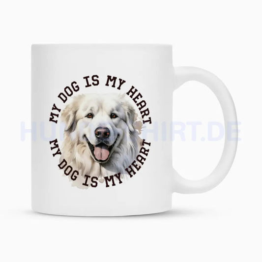 Tasse "Pyrenäenberghund HEART" Weiß – hunde-shirt.de