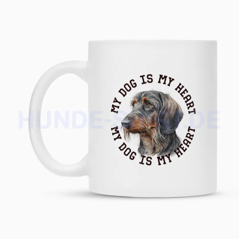 Tasse "Rauhaar Dackel HEART" – hunde-shirt.de