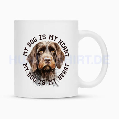 Tasse "Rauhaar Korthals HEART" Weiß – hunde-shirt.de