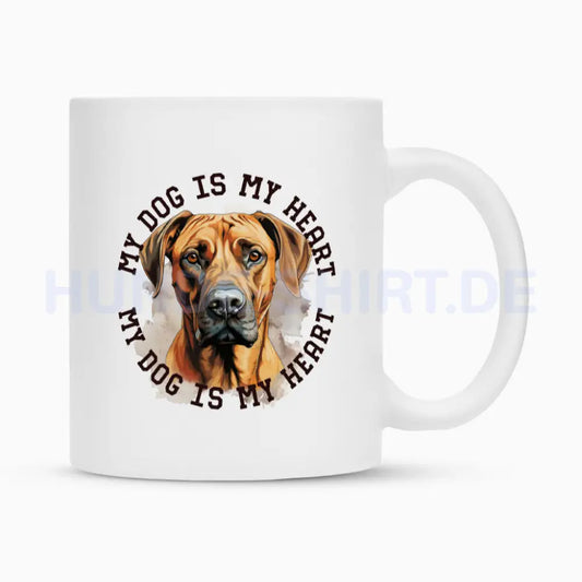 Tasse "Rhodesian Ridgeback Weiß – hunde-shirt.de