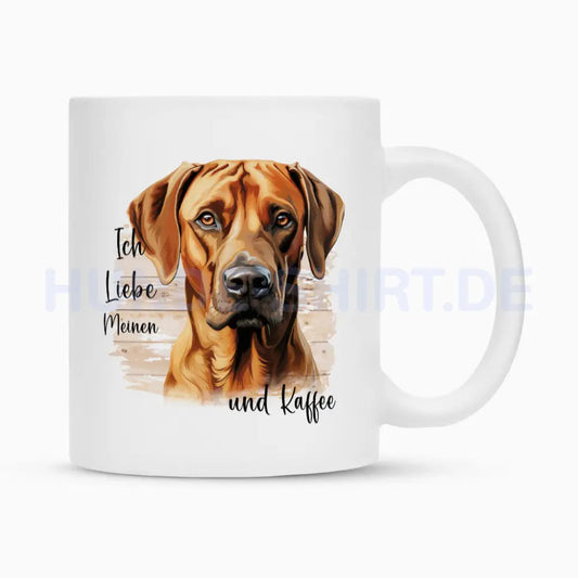 Tasse "Rhodesian Ridgeback - Ich liebe..." Weiß – hunde-shirt.de