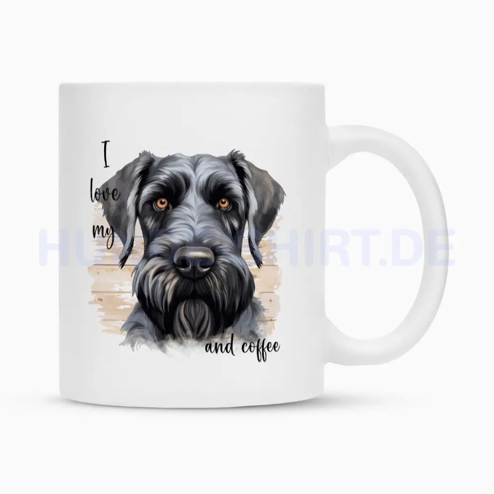 Tasse "Riesenschnauzer - I love..." Weiß – hunde-shirt.de