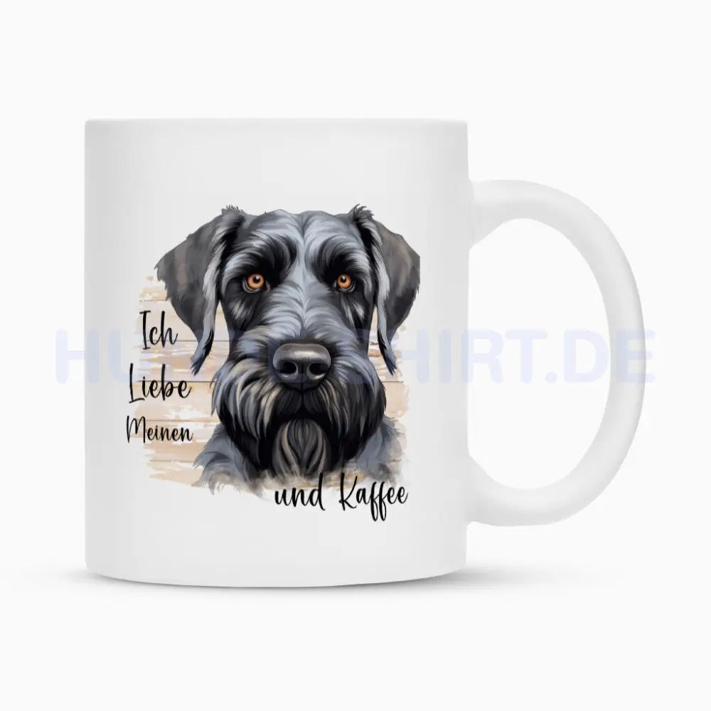 Tasse "Riesenschnauzer - Ich liebe..." Weiß – hunde-shirt.de