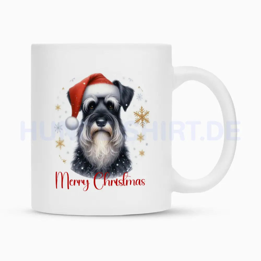 Tasse "Riesenschnauzer - Merry Christmas" Weiß – hunde-shirt.de