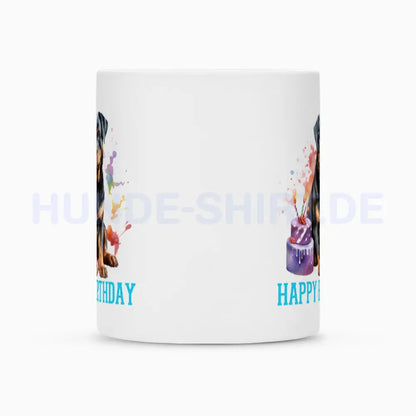 Tasse "Rottweiler - Happy Birthday" – hunde-shirt.de