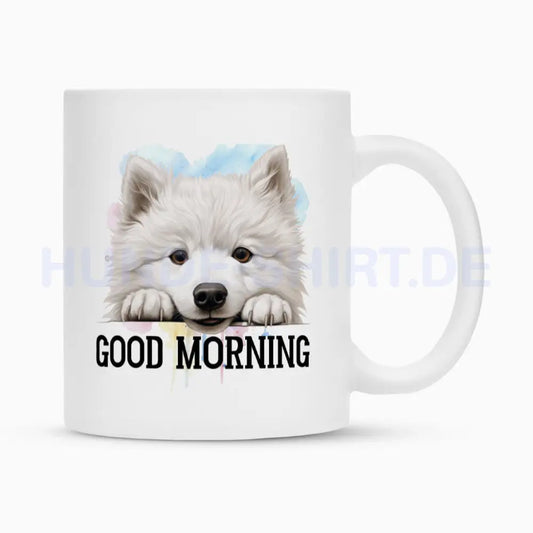 Tasse "Samoyed - Good Morning" Weiß – hunde-shirt.de