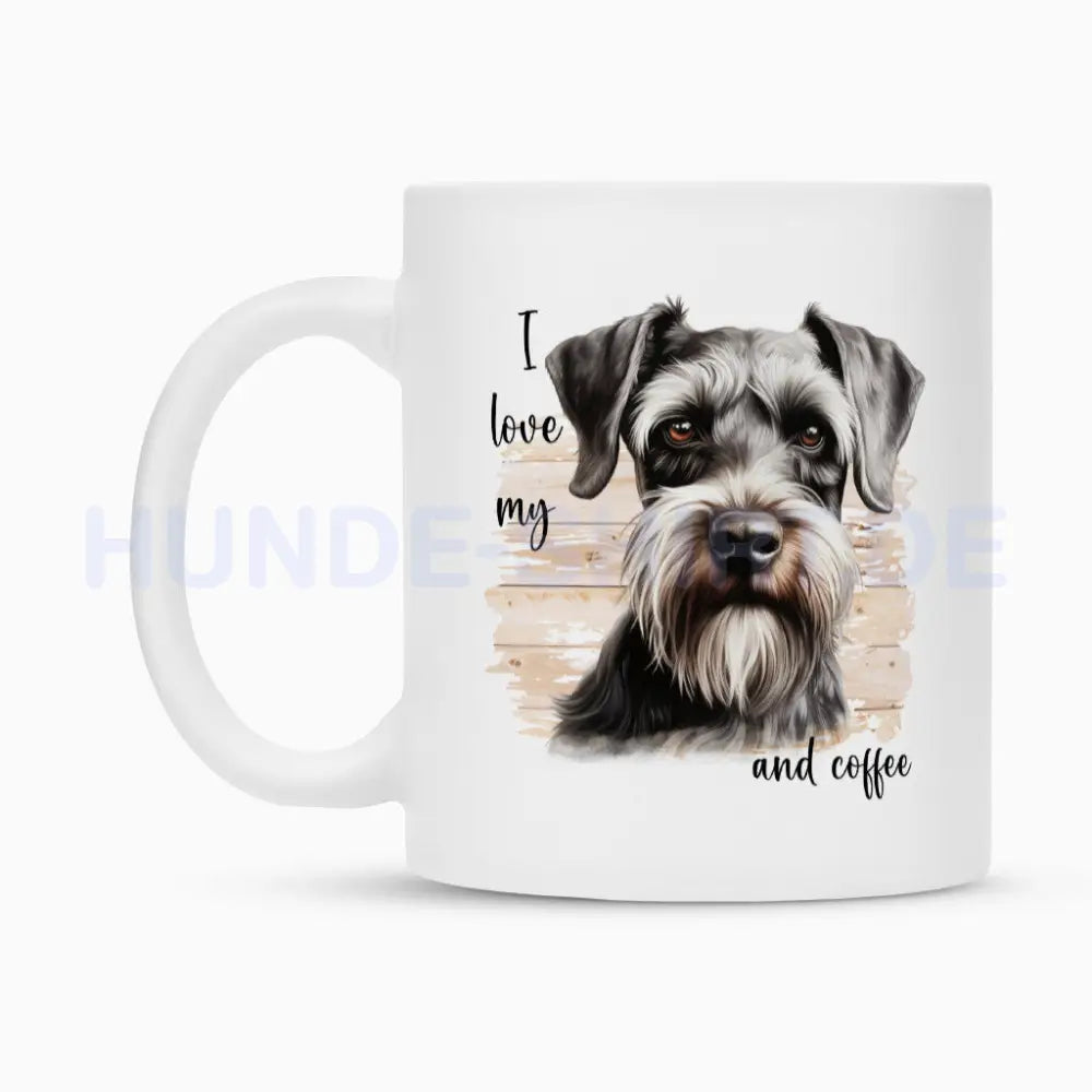 Tasse "Schnauzer ( dunkel ) - I love..." – hunde-shirt.de