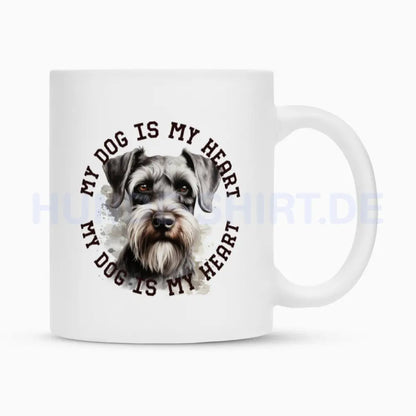 Tasse "Schnauzer HEART" Weiß – hunde-shirt.de