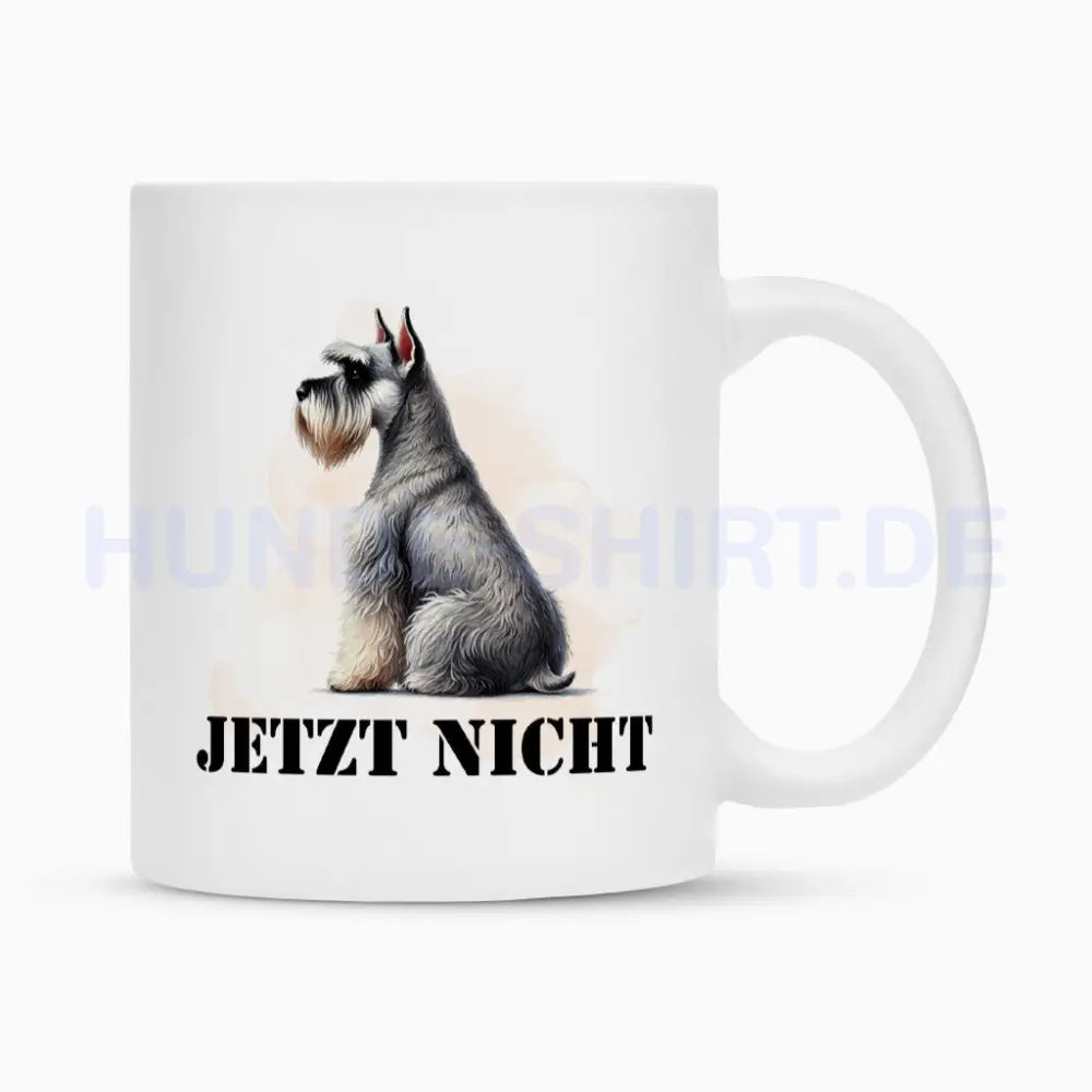 Tasse "Schnauzer - JETZT NICHT" Weiß – hunde-shirt.de