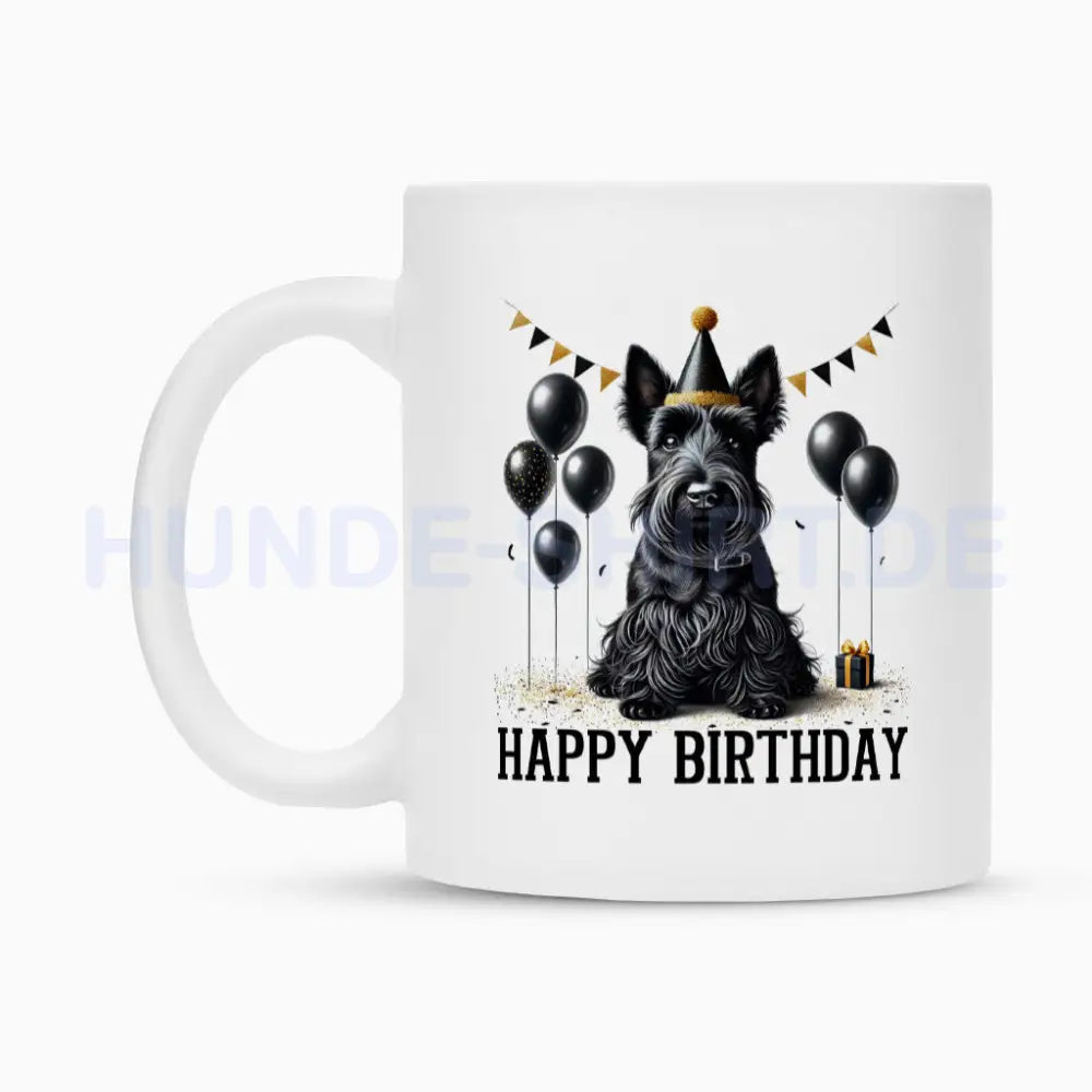 Tasse "Scottish Terrier - Happy Birthday" – hunde-shirt.de