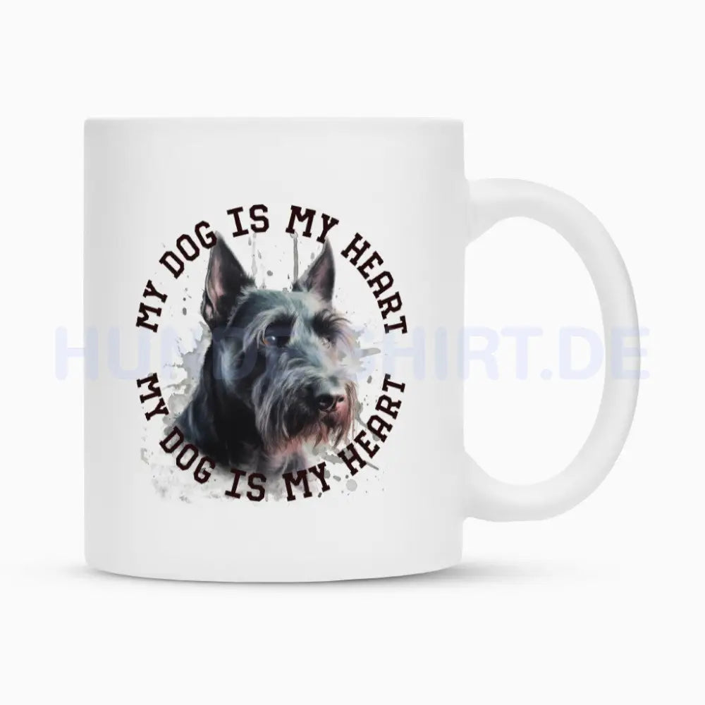 Tasse "Scottish Terrier HEART" Weiß – hunde-shirt.de