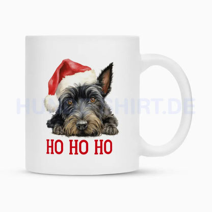 Tasse "Scottish Terrier - HO HO HO" Weiß – hunde-shirt.de