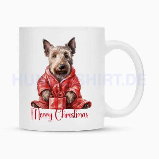 Tasse "Scottish Terrier - Merry Christmas" Weiß – hunde-shirt.de